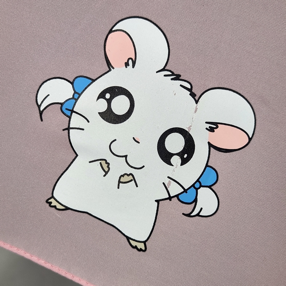Children's Vintage Pink Hamtaro Umbrella - Picture 2 of 5